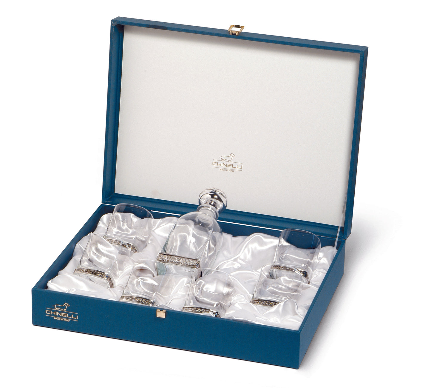 ROSSINI 6-tlg. Whisky-Set mit Bordüre