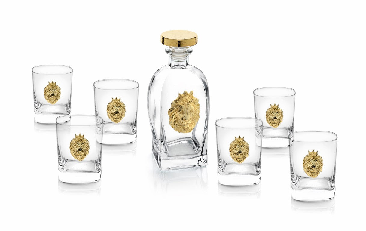 SET 6 WHISKY + BOT. ROSSINI "LION" G/p
