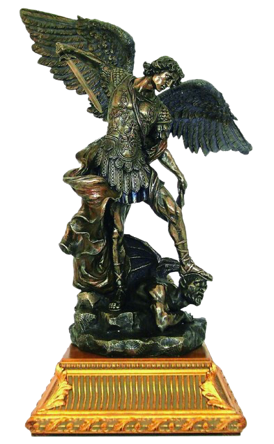 St. Michael Archangel with wooden base (large size)