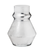 Skulpturale Kristallvase mit Metallic-Finish
