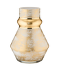 Skulpturale Kristallvase mit Metallic-Finish
