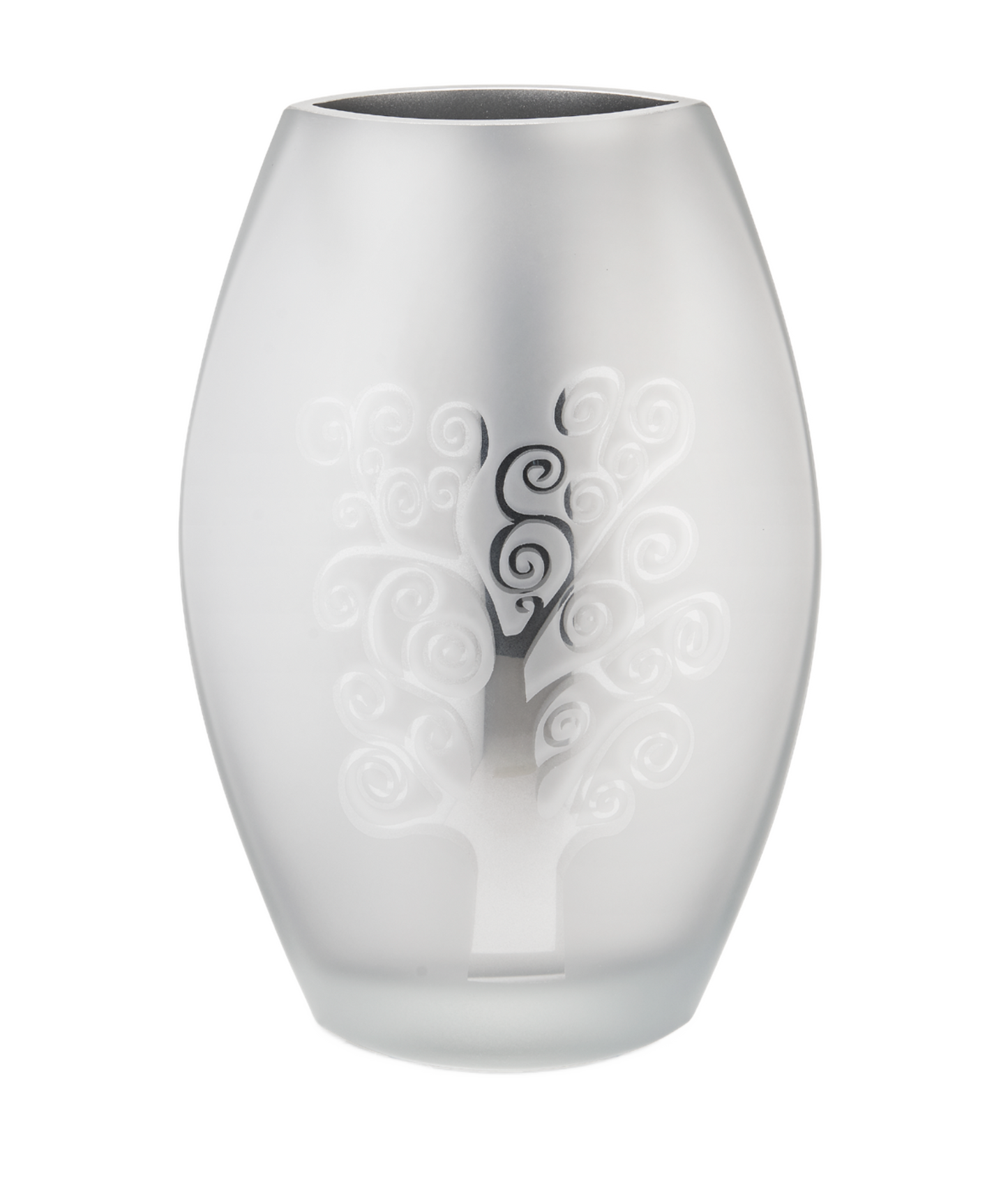 Kristallvase mit Lebensbaum-Motiv