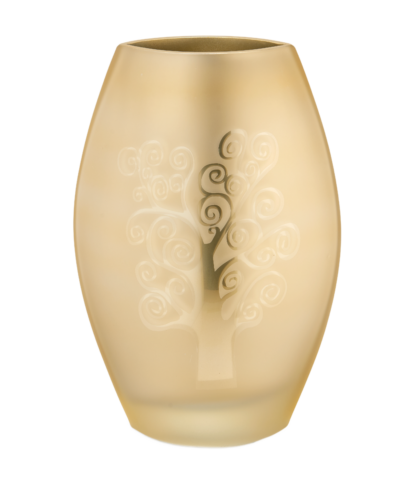 Kristallvase mit Lebensbaum-Motiv
