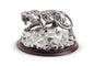 "TIGER" Statue mit 6 Glashaltern und Holz