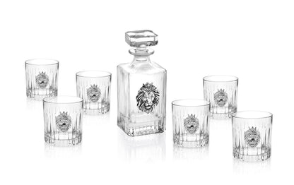 SET 6 WHISKY + FLASCHE ZEITLOS "LÖWE"