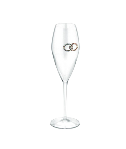 Luxus Hochzeits-Champagnergläser-Set mit Kristallringen