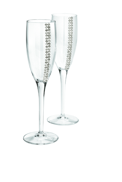 Luxuriöse Champagnergläser aus Kristall, 6er-Set „Regina“