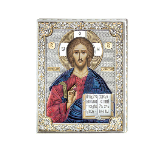 Ikone mit Farbe - Christus
