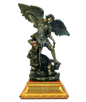 St. Michael Erzengel mit Holzsockel (groß)