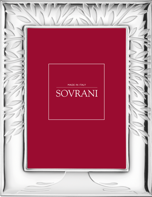 Shiny Silver Photo Frame (wooden back)