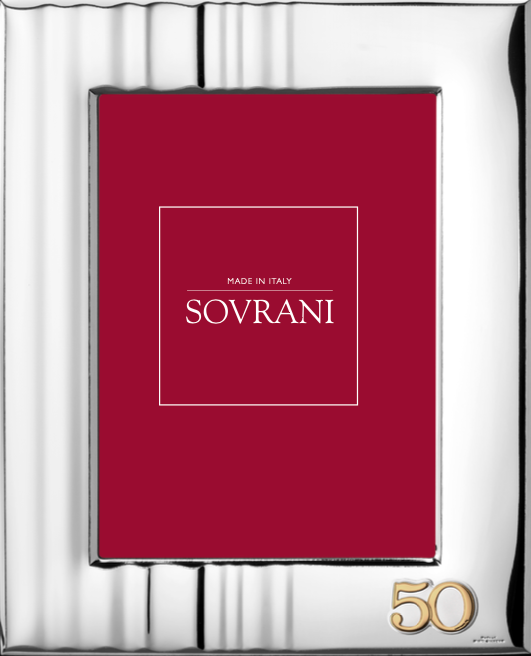 Shiny Silver Photo Frame (wooden back)