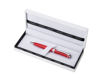 Sovrani Kugelschreiber Rot – Eleganter Schreibstift mit versilberten Details
