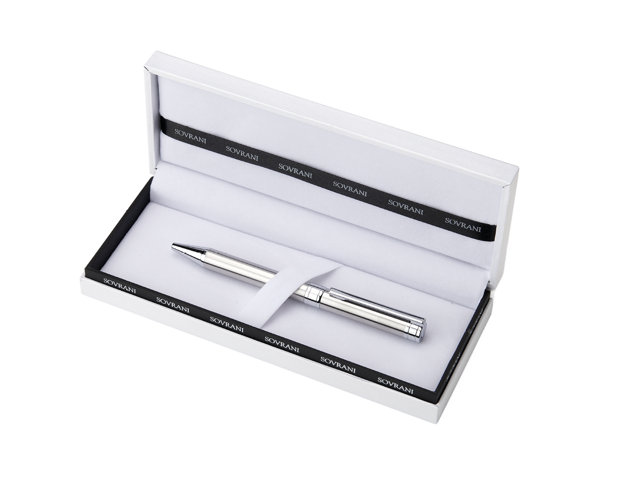 Sovrani Kugelschreiber Silber – Eleganter Schreibstift mit Geschenkbox