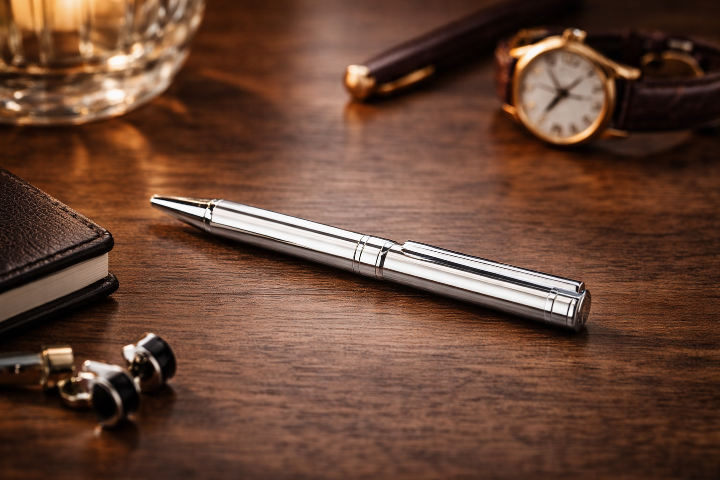 Sovrani Kugelschreiber Silber – Eleganter Schreibstift mit Geschenkbox