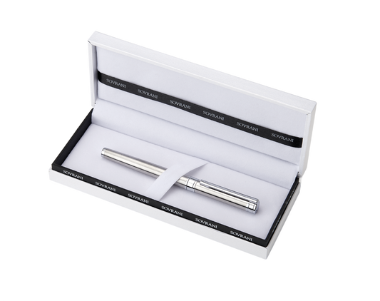 Sovrani Kugelschreiber Silber mit Gravur – Eleganter Schreibstift