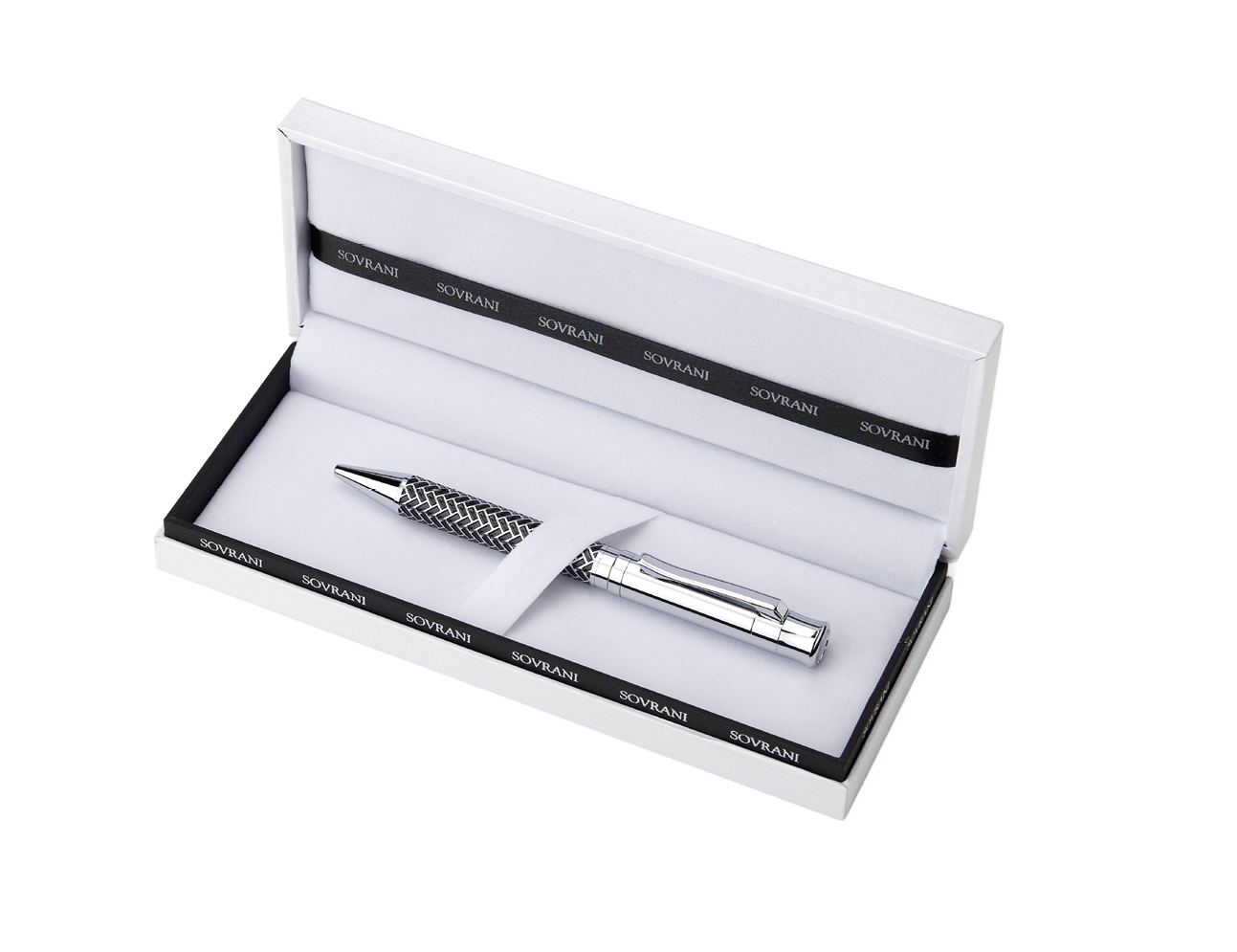 Sovrani Kugelschreiber Silber mit Gravur – Eleganter Schreibstift